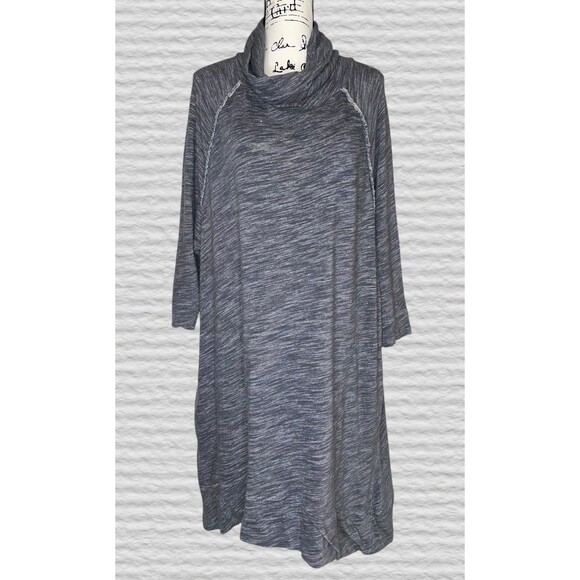 Free People FP Beach Terri Cocoon Dress XL/XXL Gray Cowl Neck Lagenlook Hippy - Picture 1 of 11